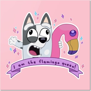I am the flamingo queen! Posters and Art